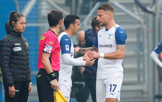 Immobile sostituito da Pedro dopo l'infortunio