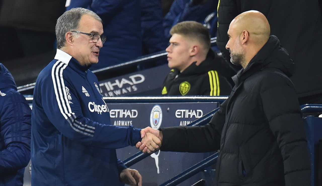 Marcelo Bielsa saluta Pep Guardiola