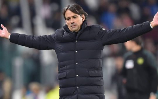 Simone Inzaghi, tecnico Inter, sconsolato