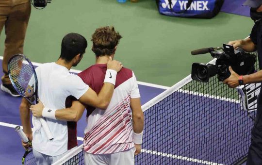 Isner al termine del match del Dallas Open