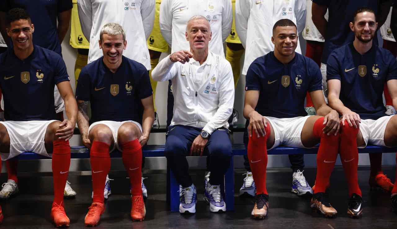 Varane Griezmann Deschamps Mbappe Rabiot