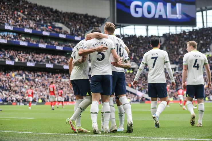 Esultanza giocatori Tottenham