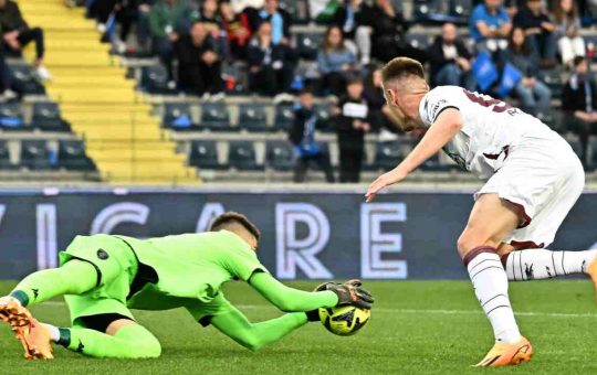 Guglielmo Vicario in maglia dell'Empoli - NewsSportive.it